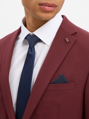 Coupe slim Veste de costume Finshley & Harding London en rouge