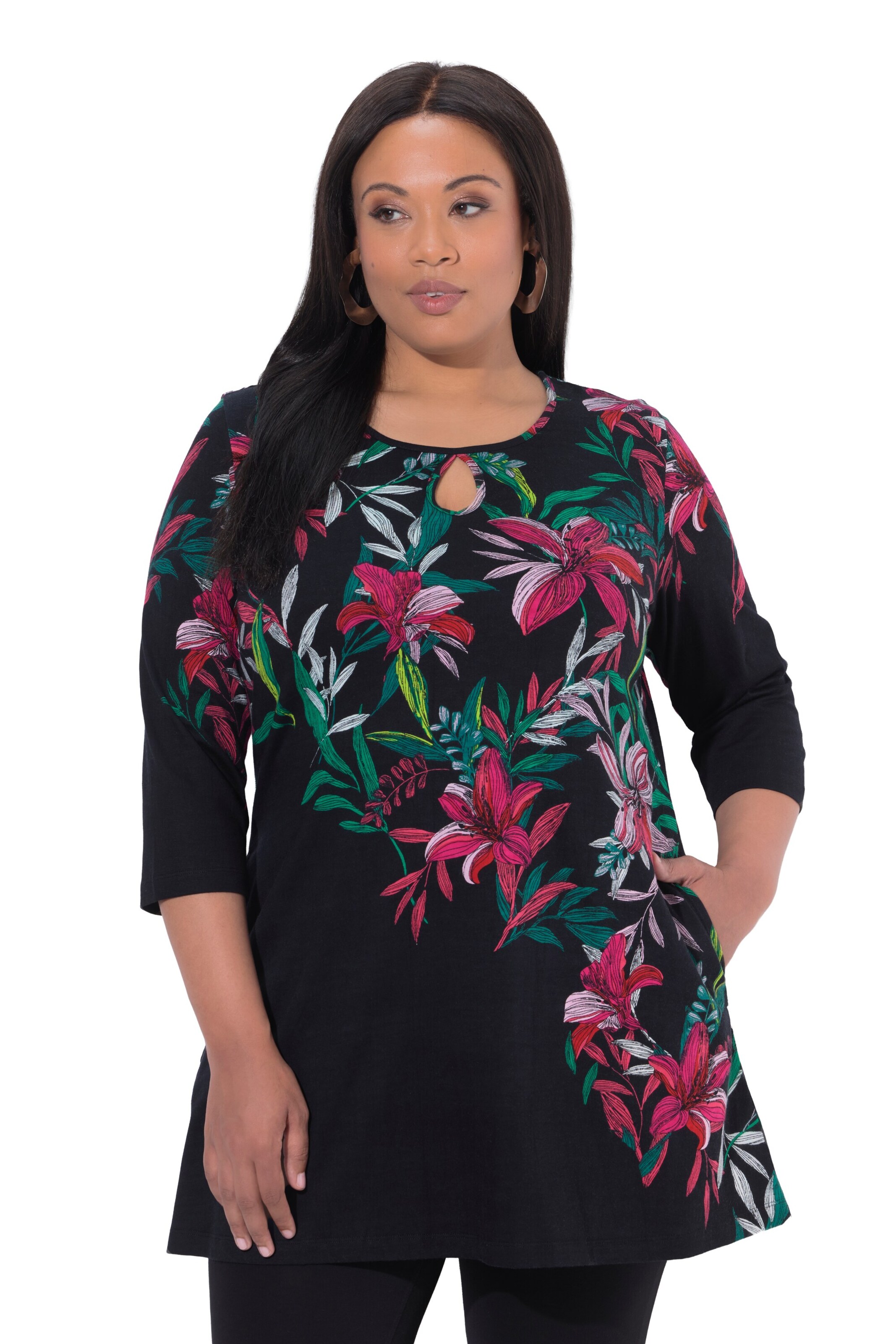 Ulla Popken Shirt in Black: front