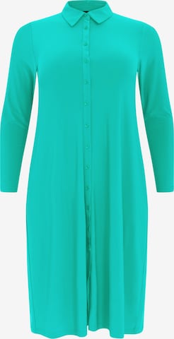 Yoek Shirt Dress ' Dolce ' in Blue: front