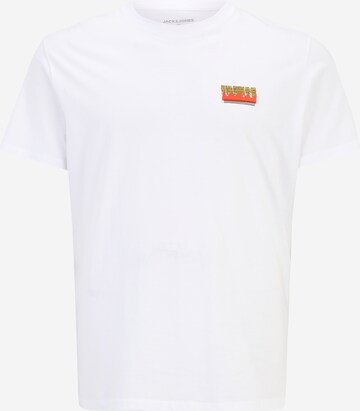 Jack & Jones Plus T-shirt 'CANON' i vit: framsida