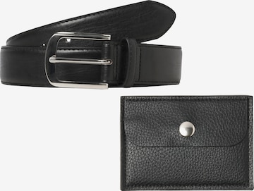 JACK & JONES Gürtel und Etui 'JACPHILIP' in Schwarz: Vorderseite