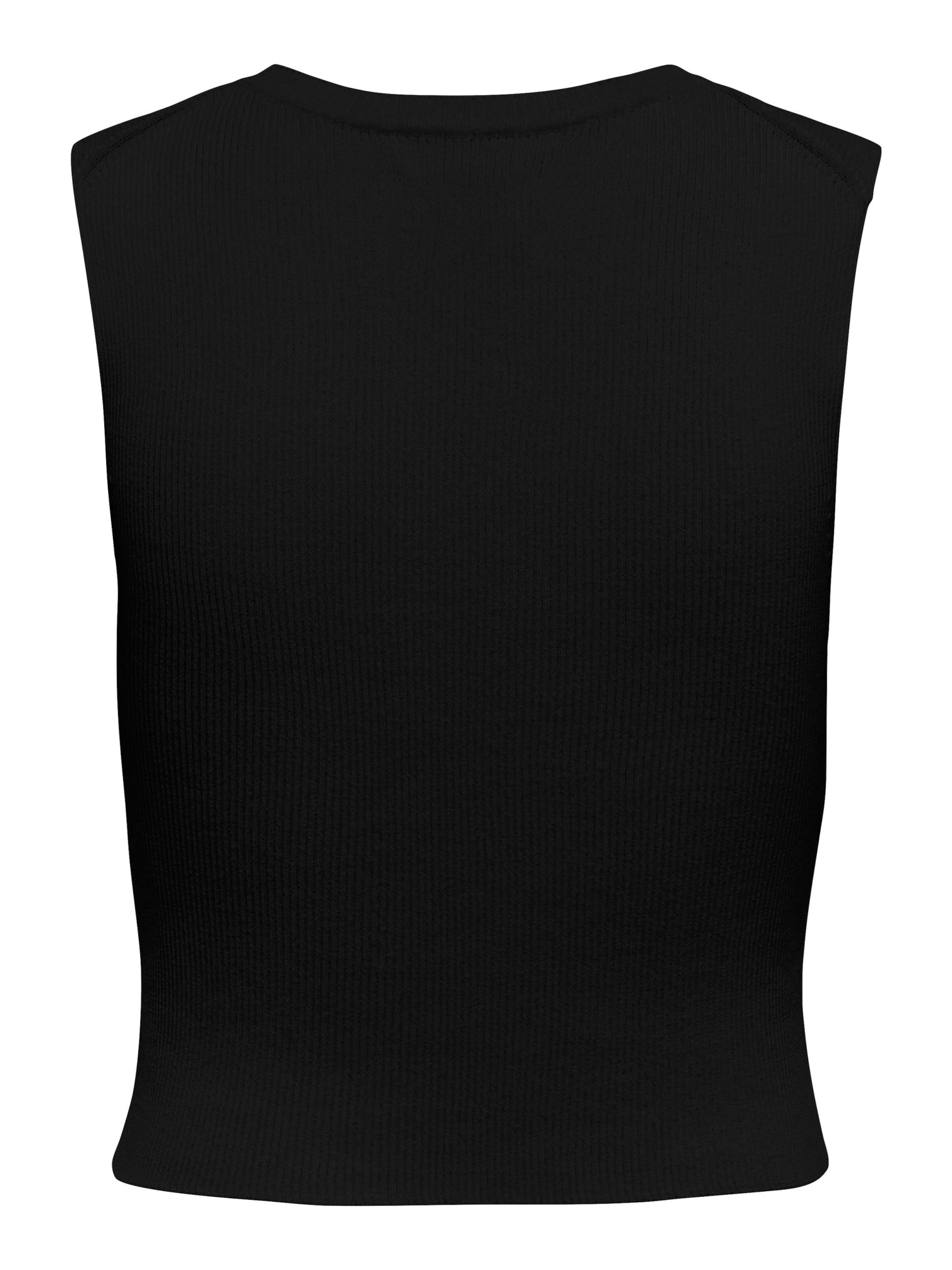 ONLY Kootud topp &#x27;Majli&#x27;, värv must: eest vaates