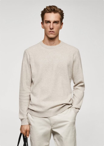 MANGO MAN Sweater 'Antigua' in Beige: front