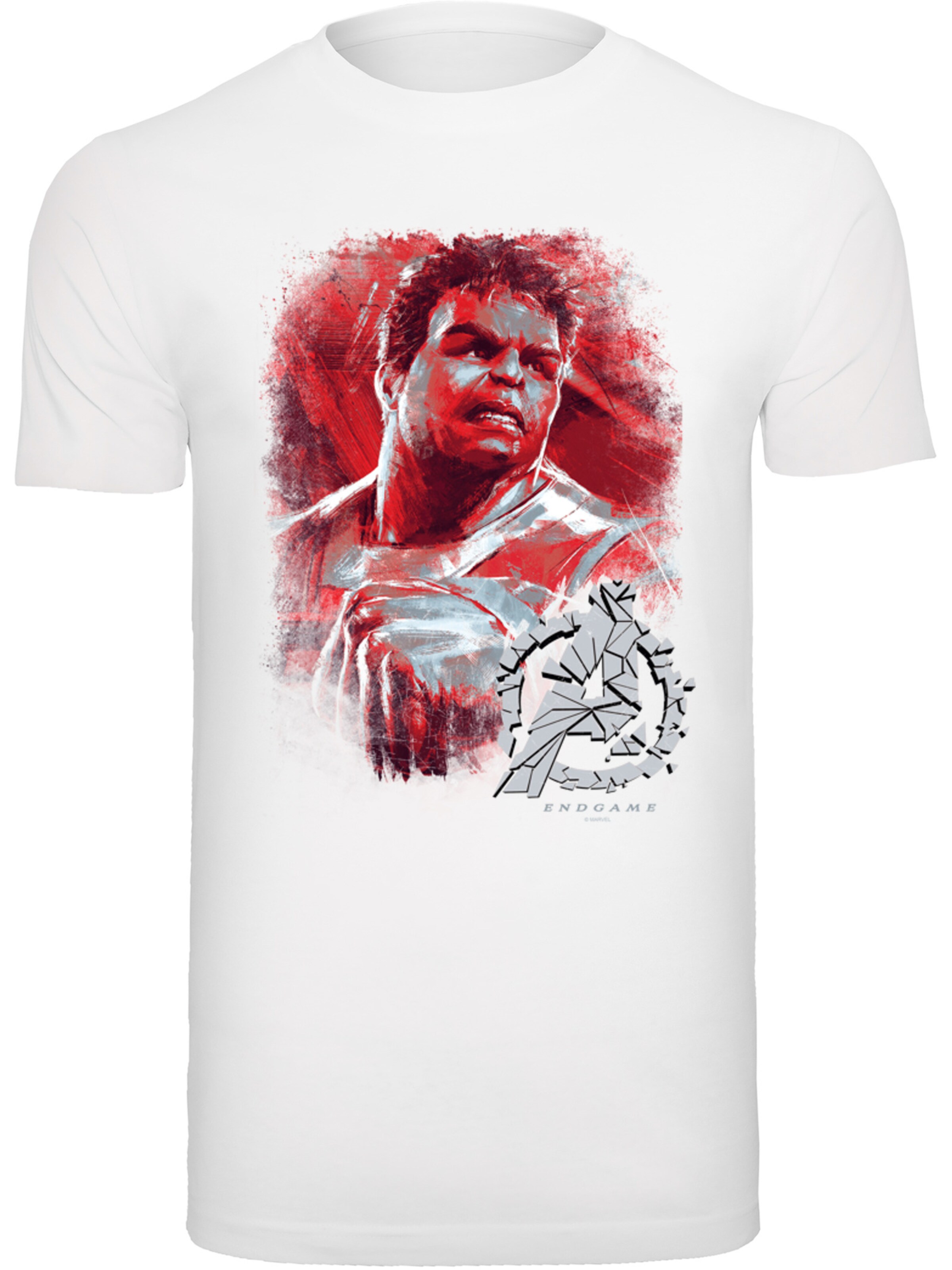 F4NT4STIC Shirt 'Marvel' in Wit: voorkant