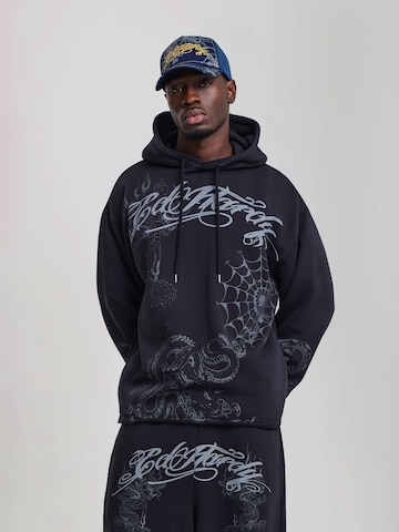 Ed Hardy - Sudadera en negro: frente