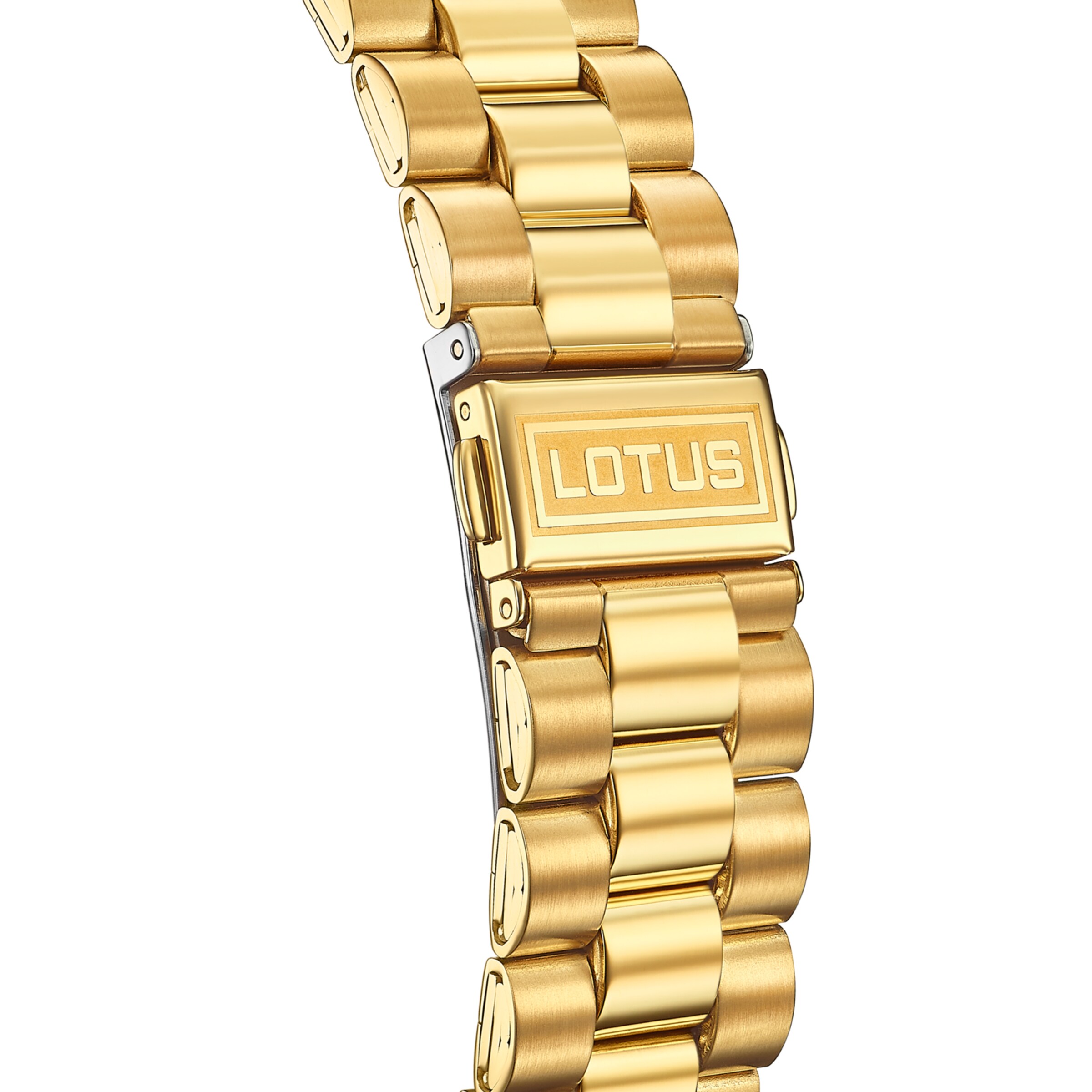 Lotus Uhr in Gold