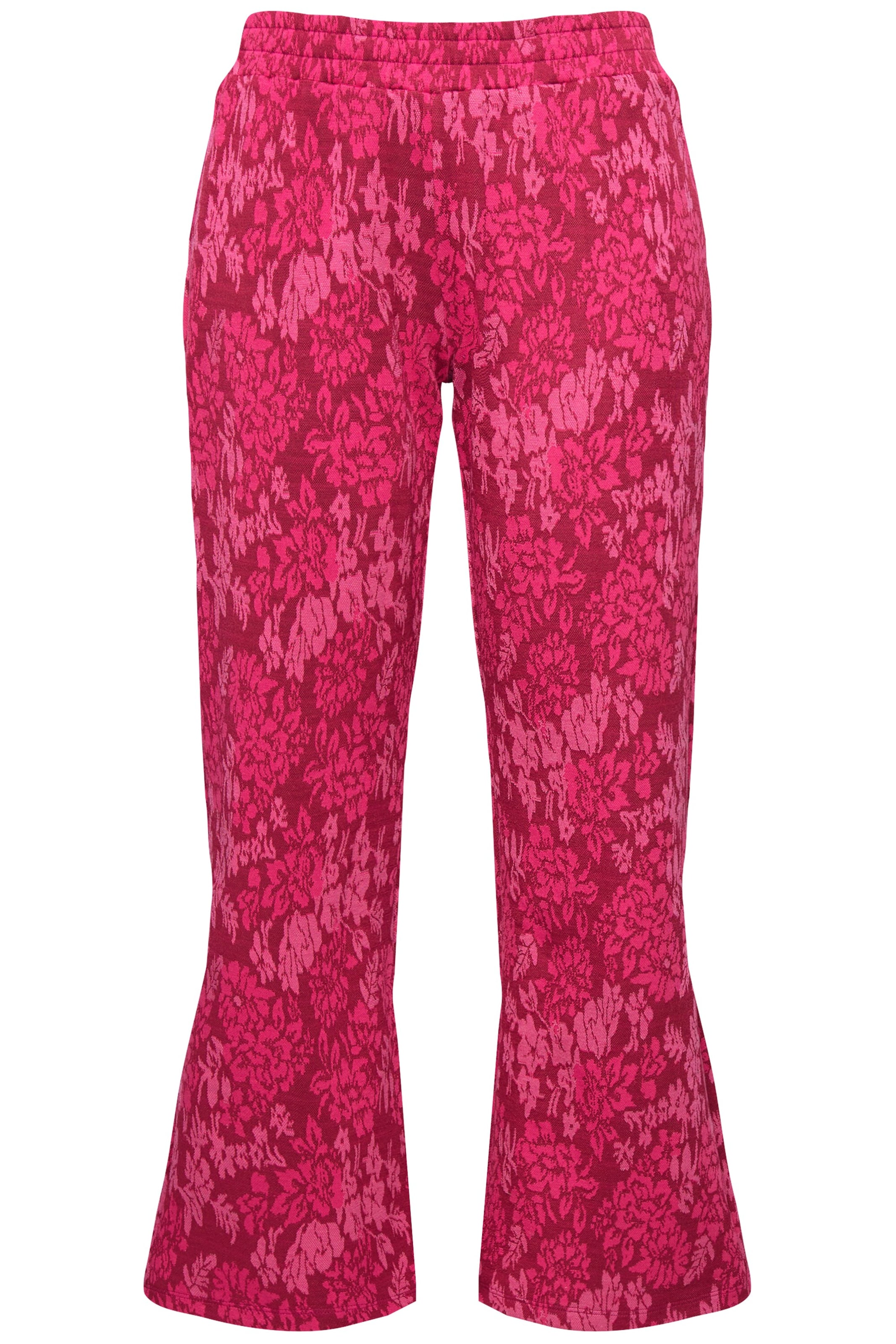 MIAMODA Flared Trousers in Pink: front