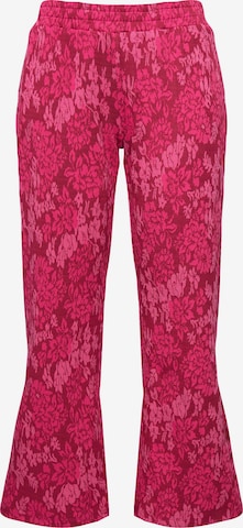 MIAMODA Flared Trousers in Pink: front