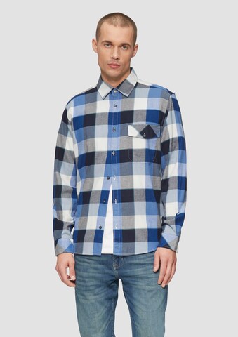 s.Oliver Regular fit Button Up Shirt in Blue: front