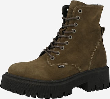 Bottines à lacets 'SARIA' Steven New York en vert : devant