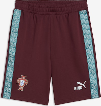 PUMA Shorts 'Portugal King' in XXS/Regular in hellblau / rubinrot / weiß, Produktansicht