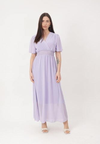 Elara Dress in Purple: front