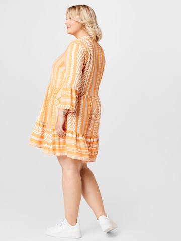 ONLY Carmakoma Shirt dress 'Marrakesh' in Orange