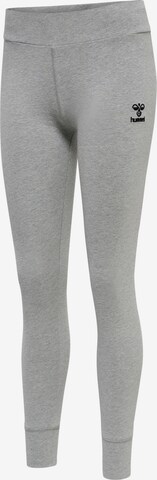 Hummel Skinny Sportbroek in Grijs: voorkant