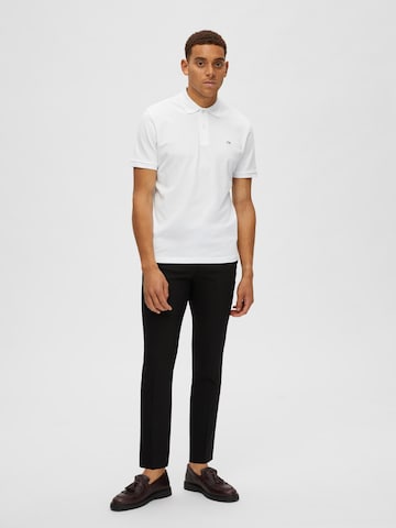 T-Shirt 'Dante' SELECTED HOMME en blanc : devant