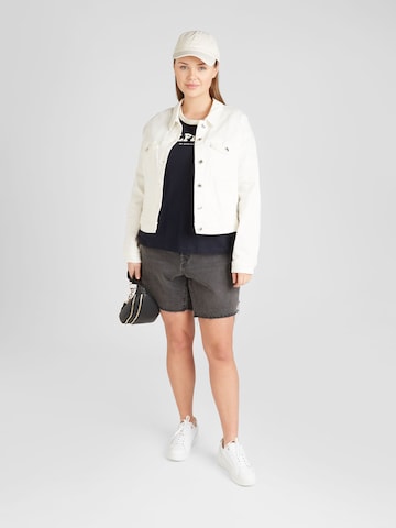 Vero Moda Curve Between-season jacket 'WILD SOYA' in White