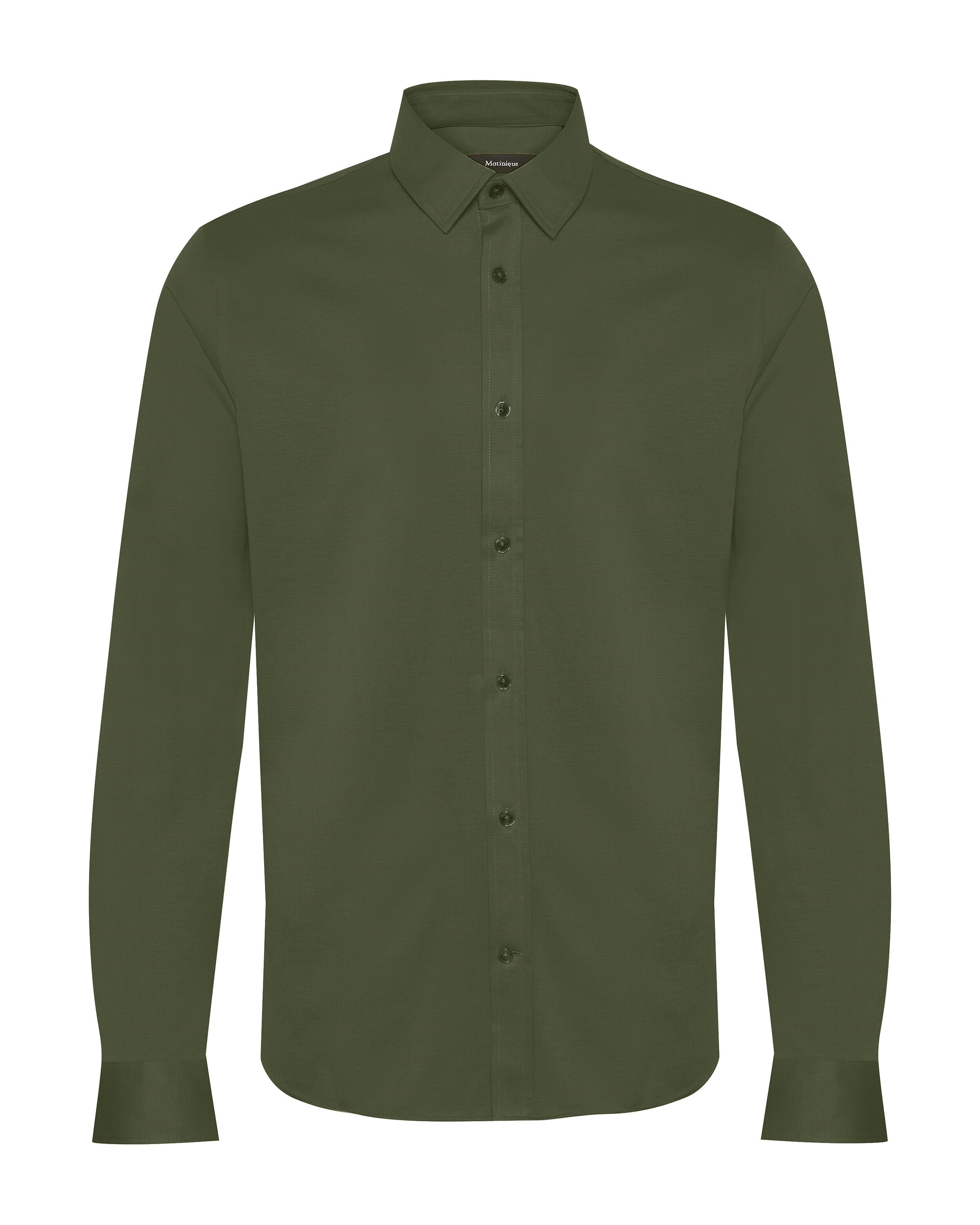 Matinique Button Up Shirt 'Trostol' in Green: front