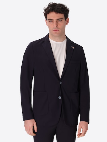 Distretto12 Slim Fit Sakko in Schwarz: Vorderseite