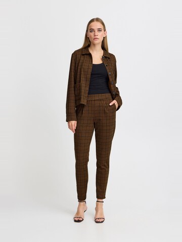ICHI Skinny Hose in Braun