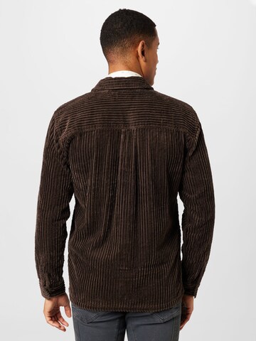 ESPRIT Regular fit Button Up Shirt in Brown