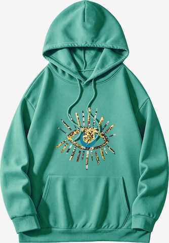 GORHEY Sweatshirt in Groen: voorkant