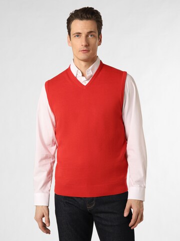 Andrew James Sweater Vest in Red: front