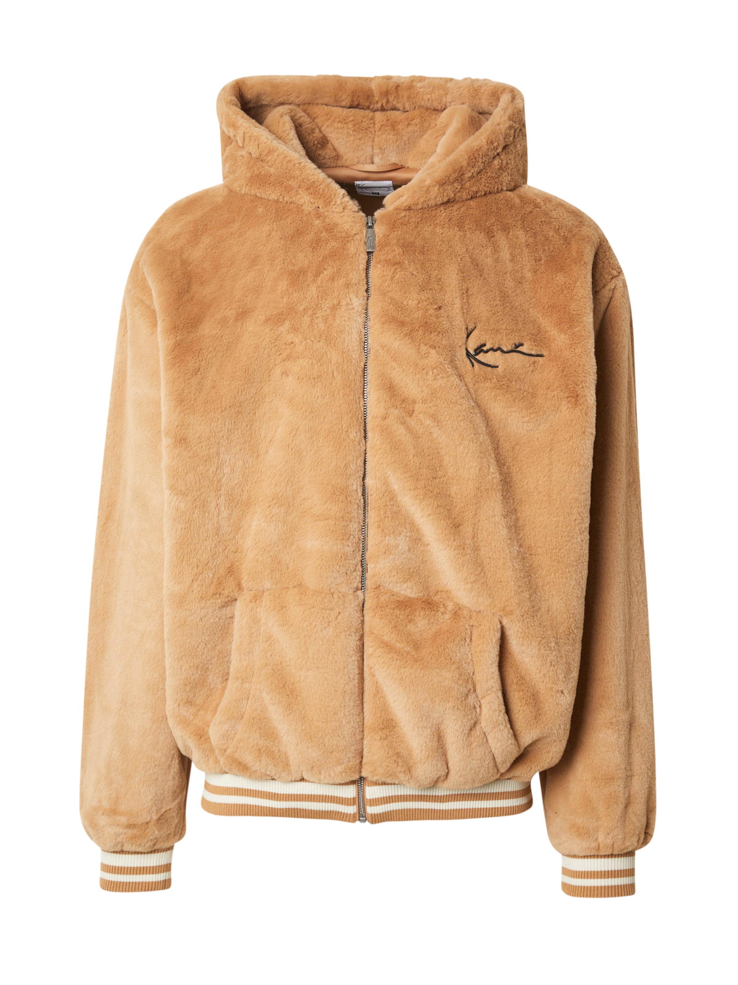 Karl Kani Ζακέτα φούτερ σε μπεζ: μπροστά