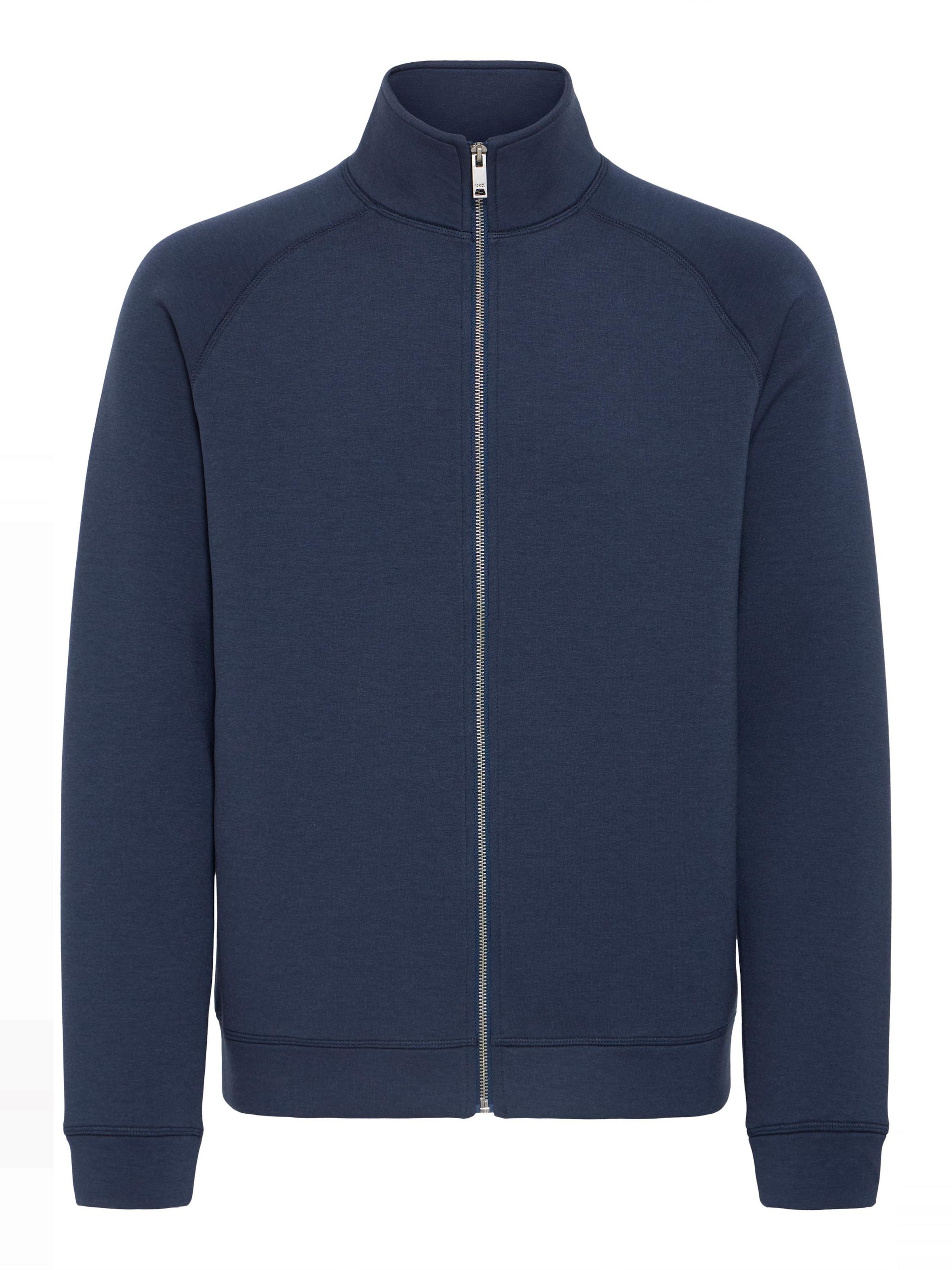 Casual Friday - Casaco em moletão ' CFSIGURD 0096 zipthrough sweatshirt ' em azul: frente