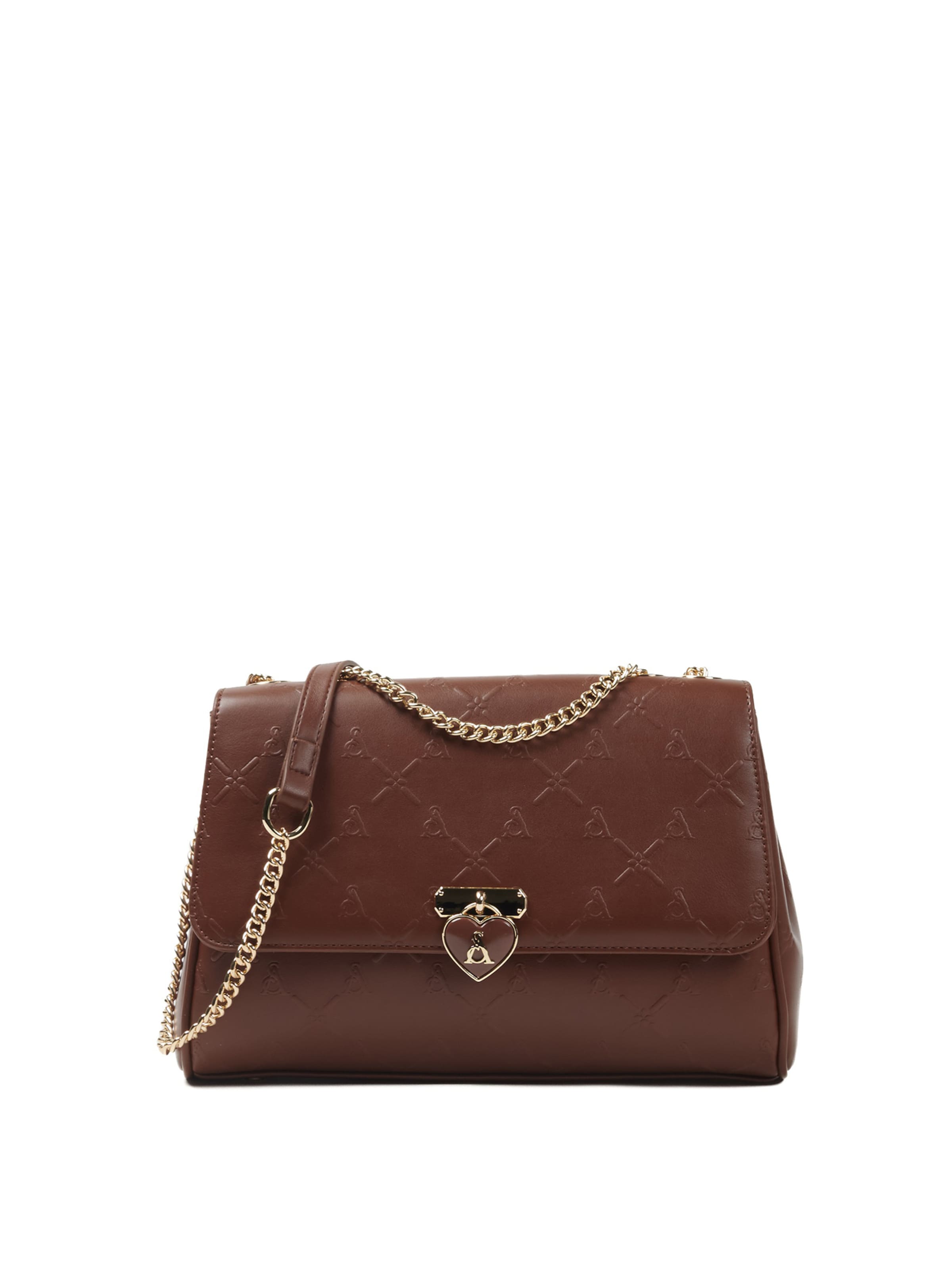 L'Atelier Du Sac Schultertasche in Braun: Vorderseite