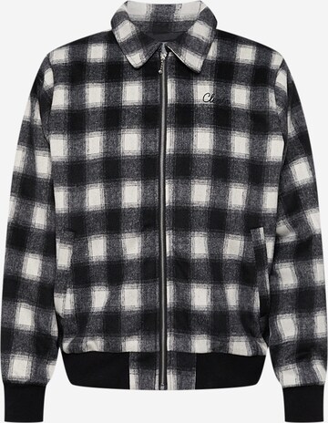 Cleptomanicx Between-Season Jacket 'Checker' in White: front