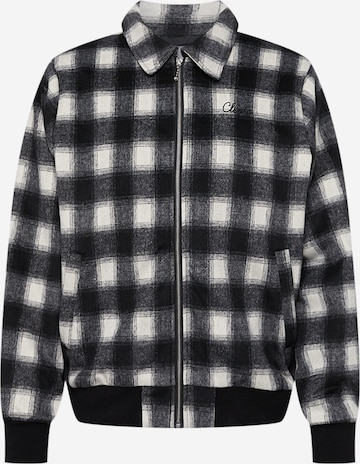 Cleptomanicx Between-Season Jacket 'Checker' in White: front