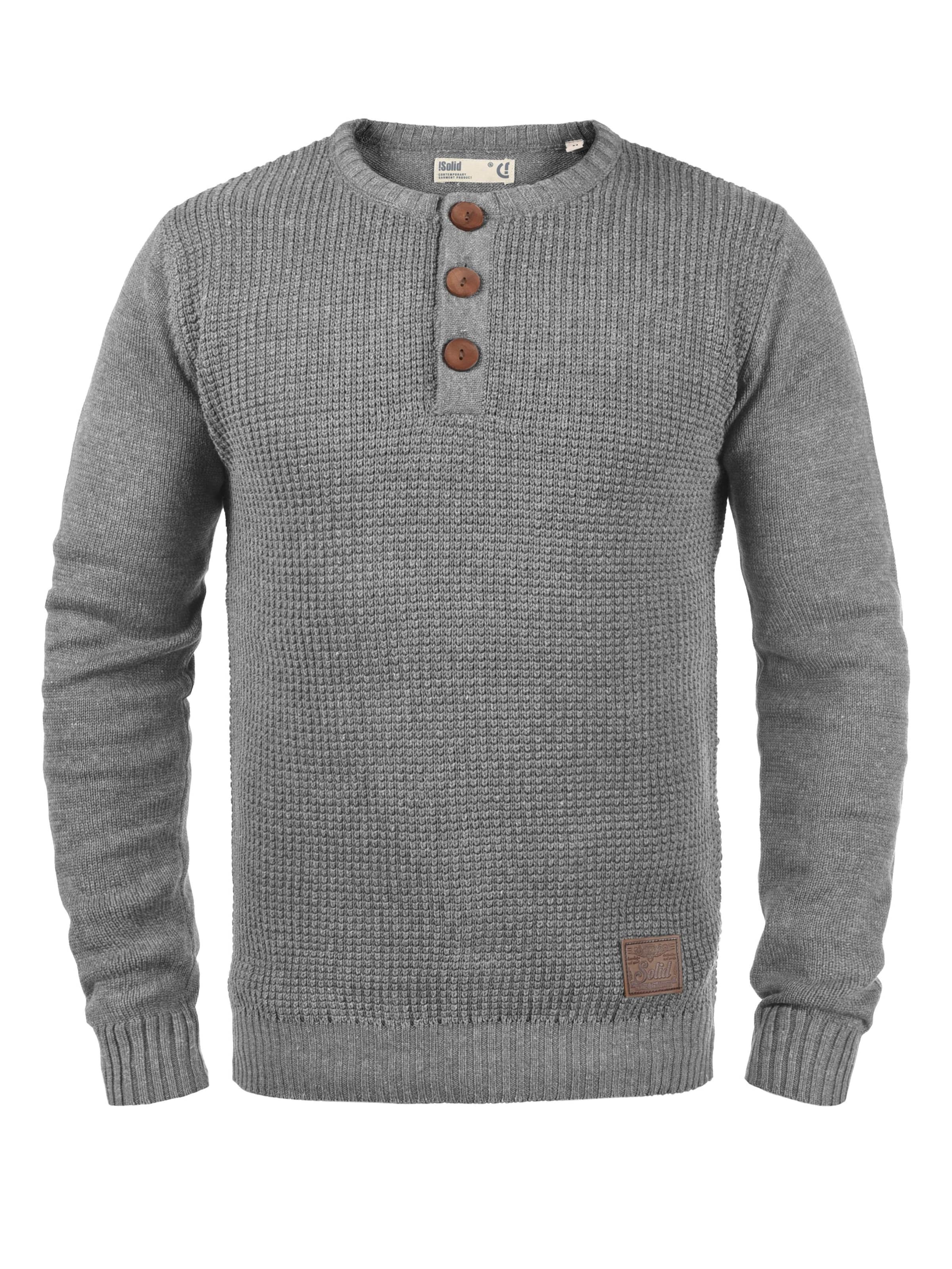 !Solid Pullover 'Terrance' in Grau: Vorderseite