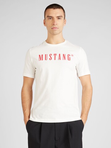 MUSTANG Tričko 'Austin' - Biela: predná strana