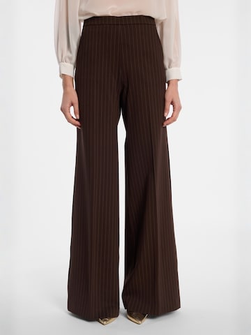 Wide Leg Pantalon à plis ' Eweltis ' Ana Alcazar en marron