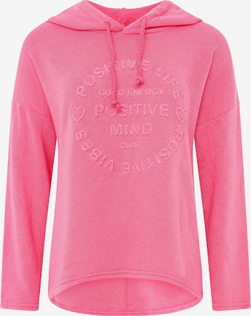 Felpa 'Positive Mind' di Zwillingsherz in rosa: frontale