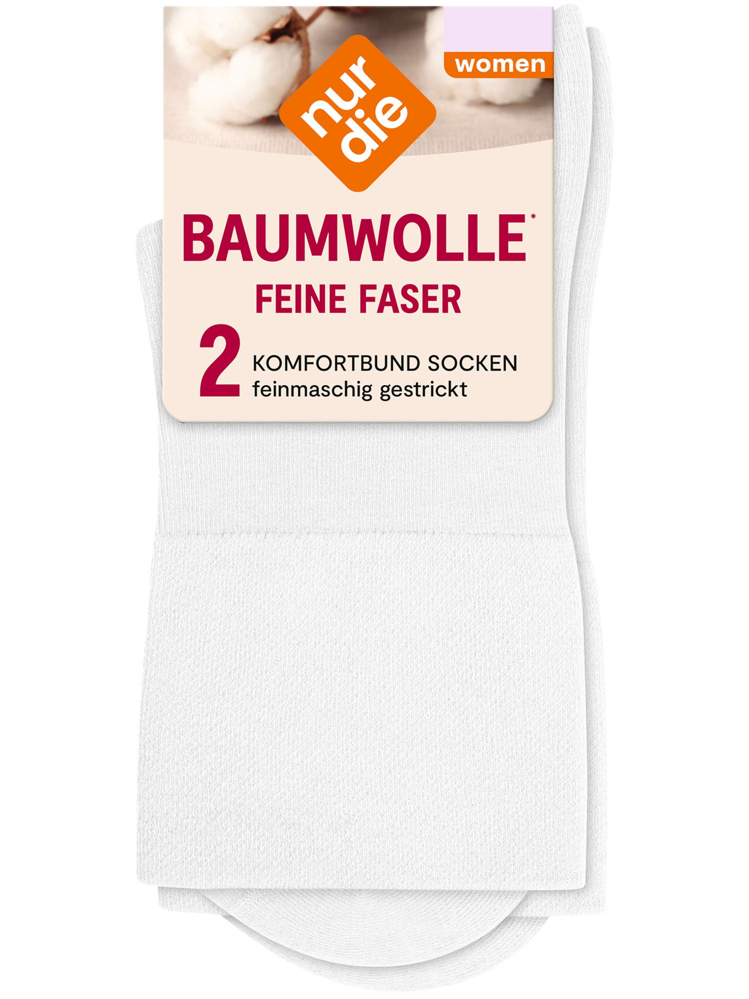 Nur Die Socks in White: front