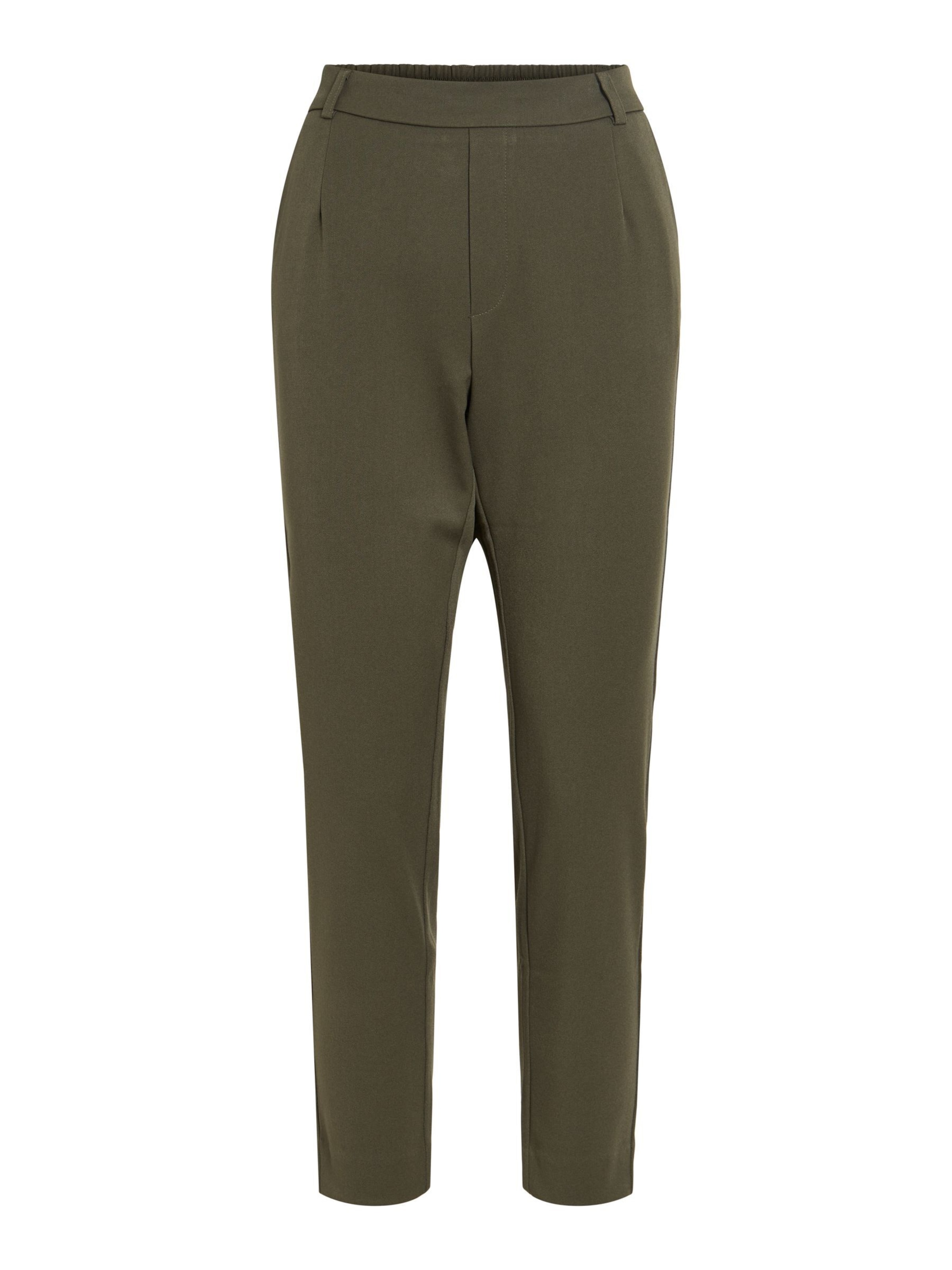 VILA - Slimfit Pantalón plisado 'VARONE' en verde: frente