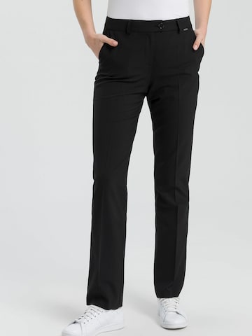 MARC AUREL Regular Pleated Pants in Black: front