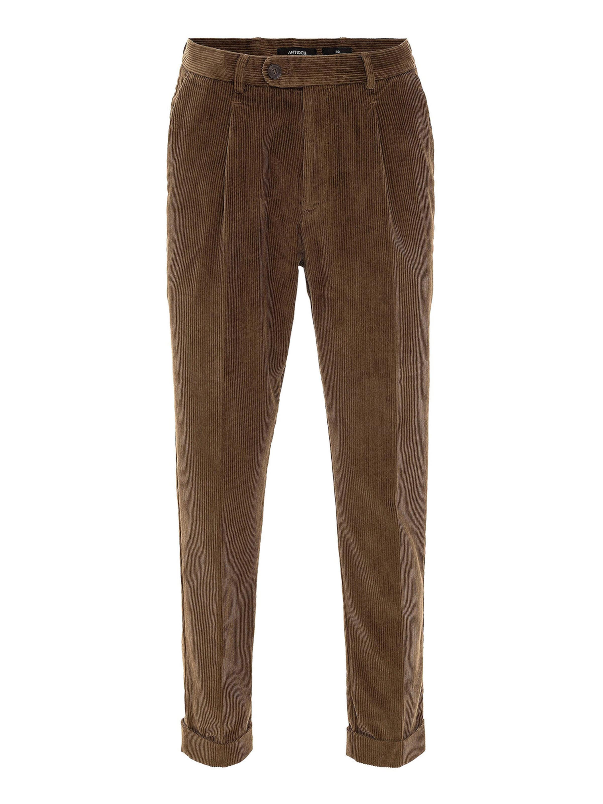 Tapered Pantaloni cutați de la Antioch pe maro: față