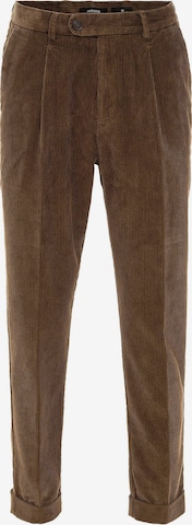 AntiochTapered Hlače s naborima - smeđa boja: prednji dio