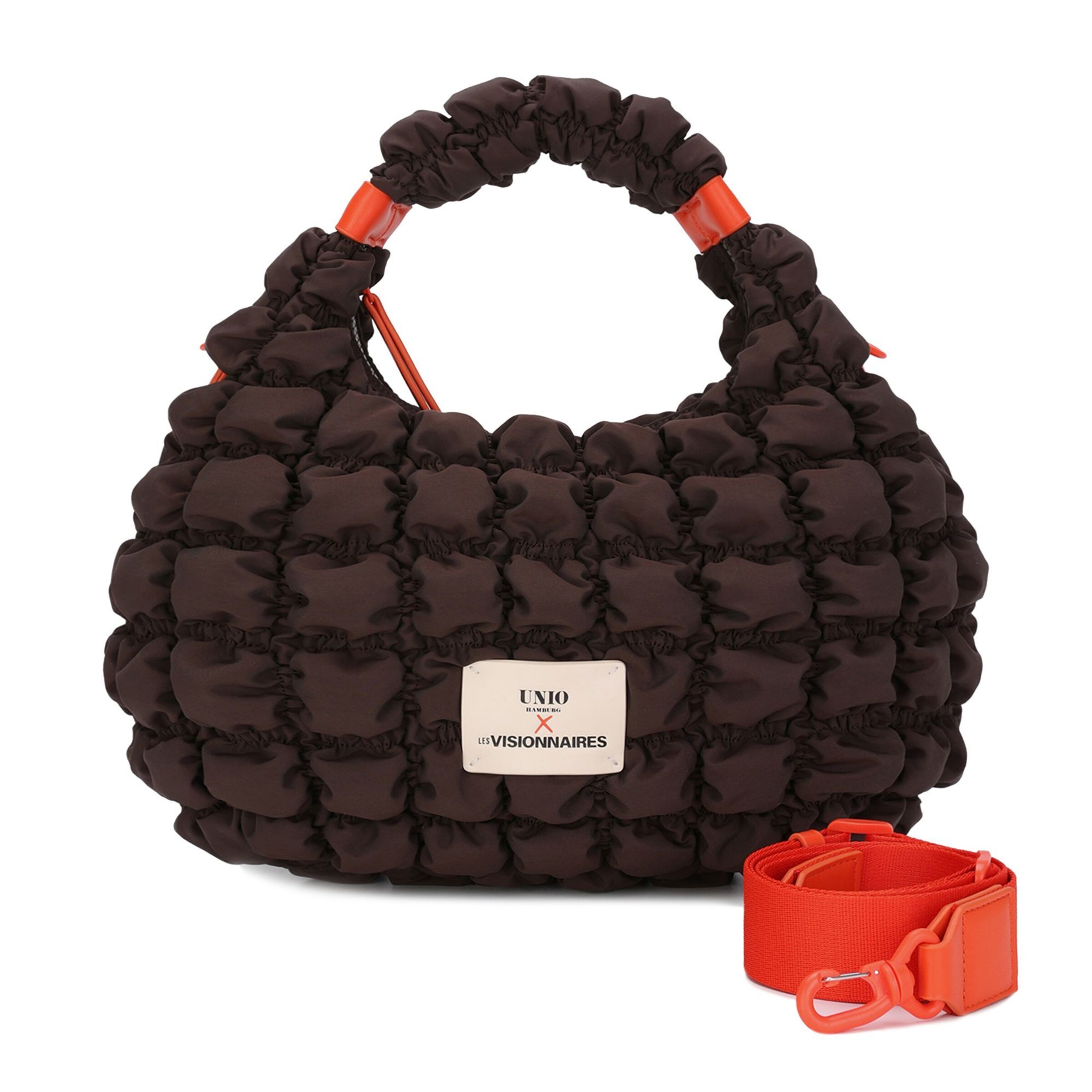 Les Visionnaires Umhängetasche in Braun: Vorderseite