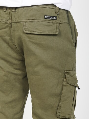 KOROSHI Tapered Cargobroek in Groen