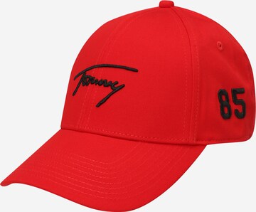 Tommy Jeans Pet in Rood: voorkant