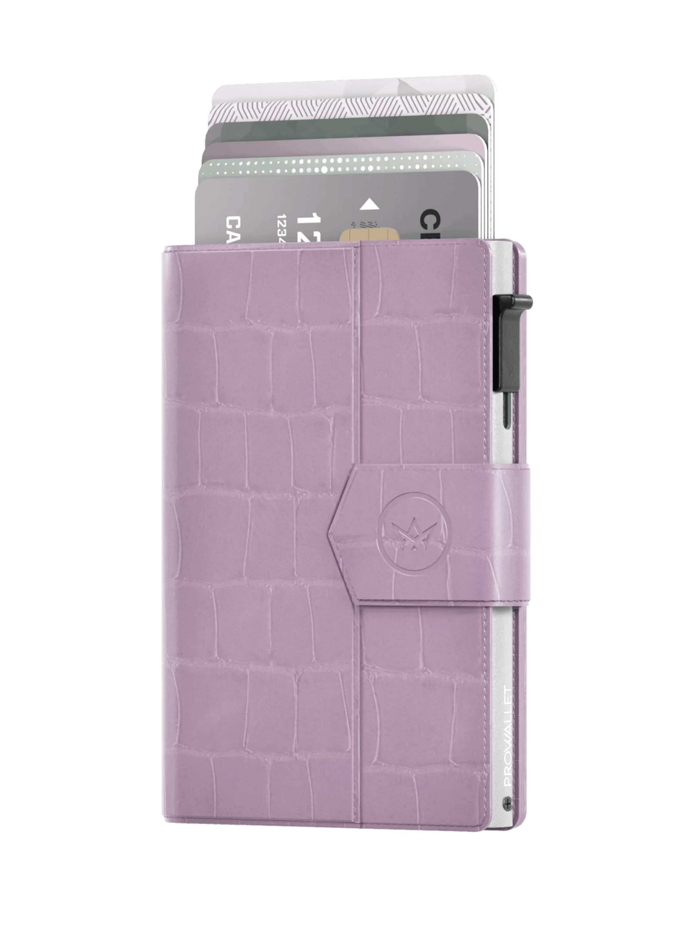 Porte-monnaies 'Pasjeshouder Plus Croco' Prowallet en violet : devant