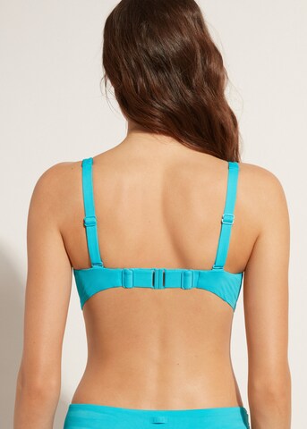 CALZEDONIA T-Shirt Bikinitop in Blau