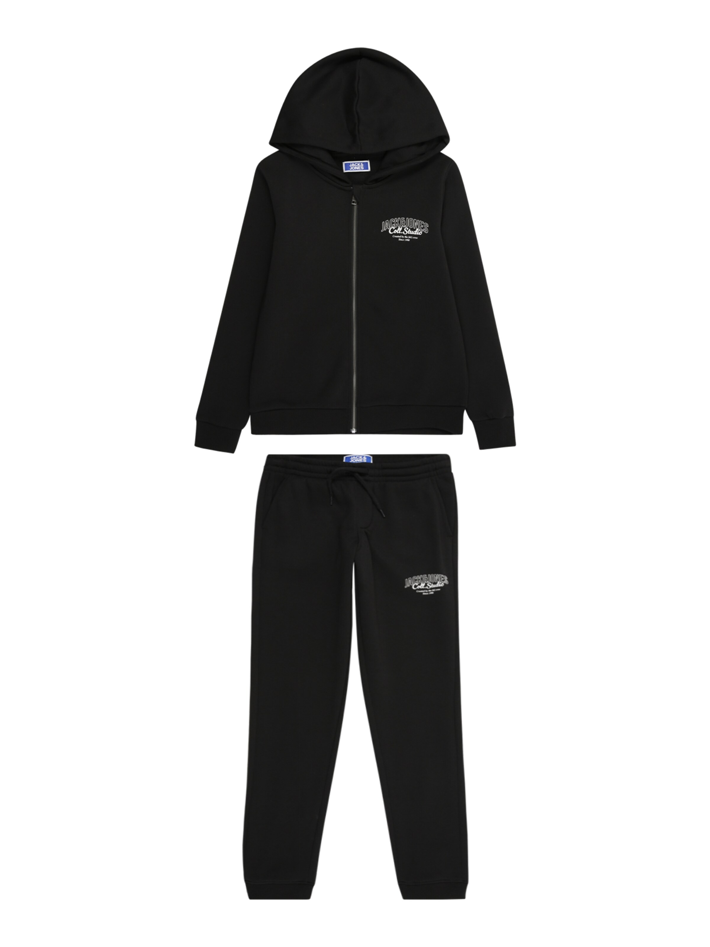 Jack & Jones Junior Sweatsuit 'JJMAKOTO' in Black: front