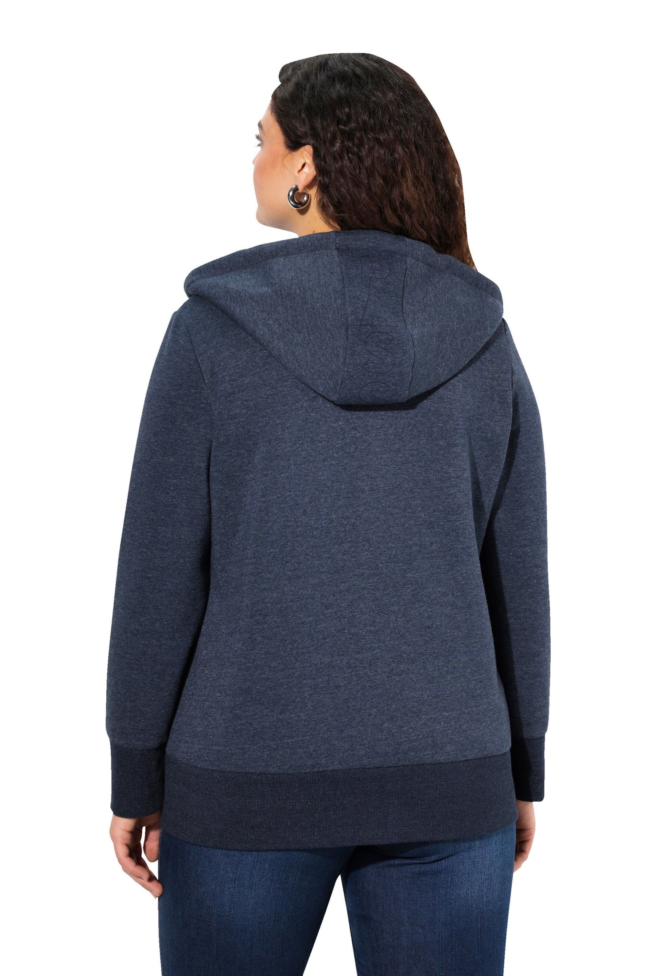 Ulla Popken Sweatvest in Blauw