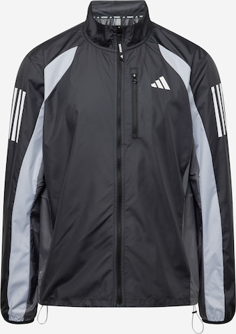 ADIDAS PERFORMANCE Athletic Jacket in Black: front