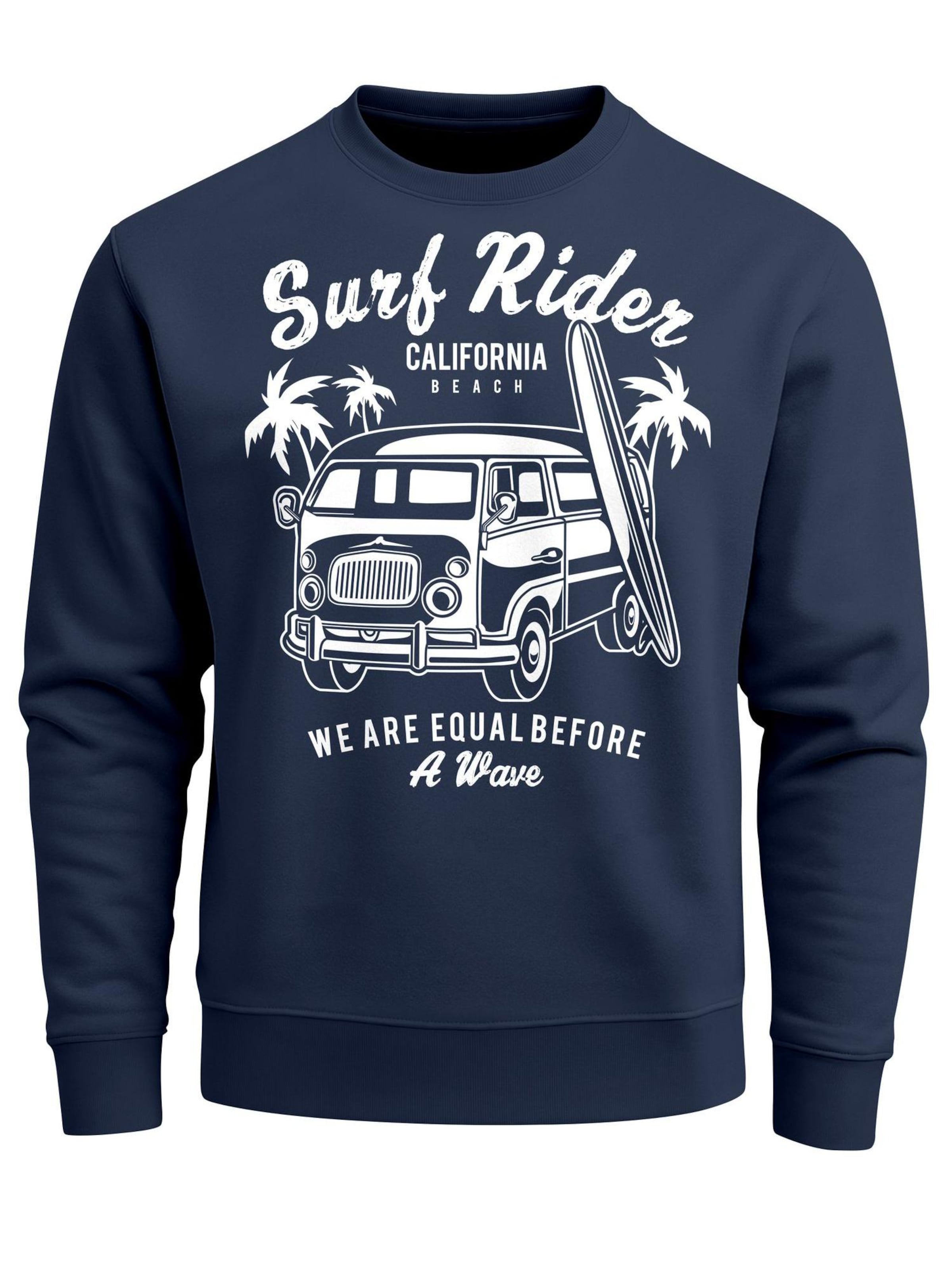 Neverless Sweatshirt 'Surf Rider'‌‌‌‌‌‌‌‌ in Blau: Vorderseite