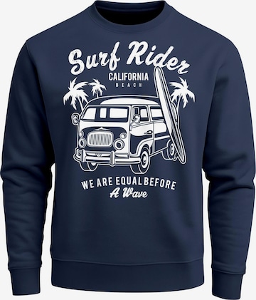 Neverless Sweatshirt 'Surf Rider' in Blau: Vorderseite